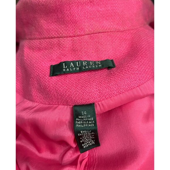 Ralph Ralph Lauren Pink Lightweight Button-up Blazer Jacket, Size 14, Office - Picture 6 of 6